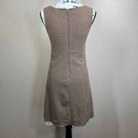 Theory JORA Dress Tan Brown Wool Sleeveless A-Line Fit & Flare size 2  pin up - Picture 11 of 16